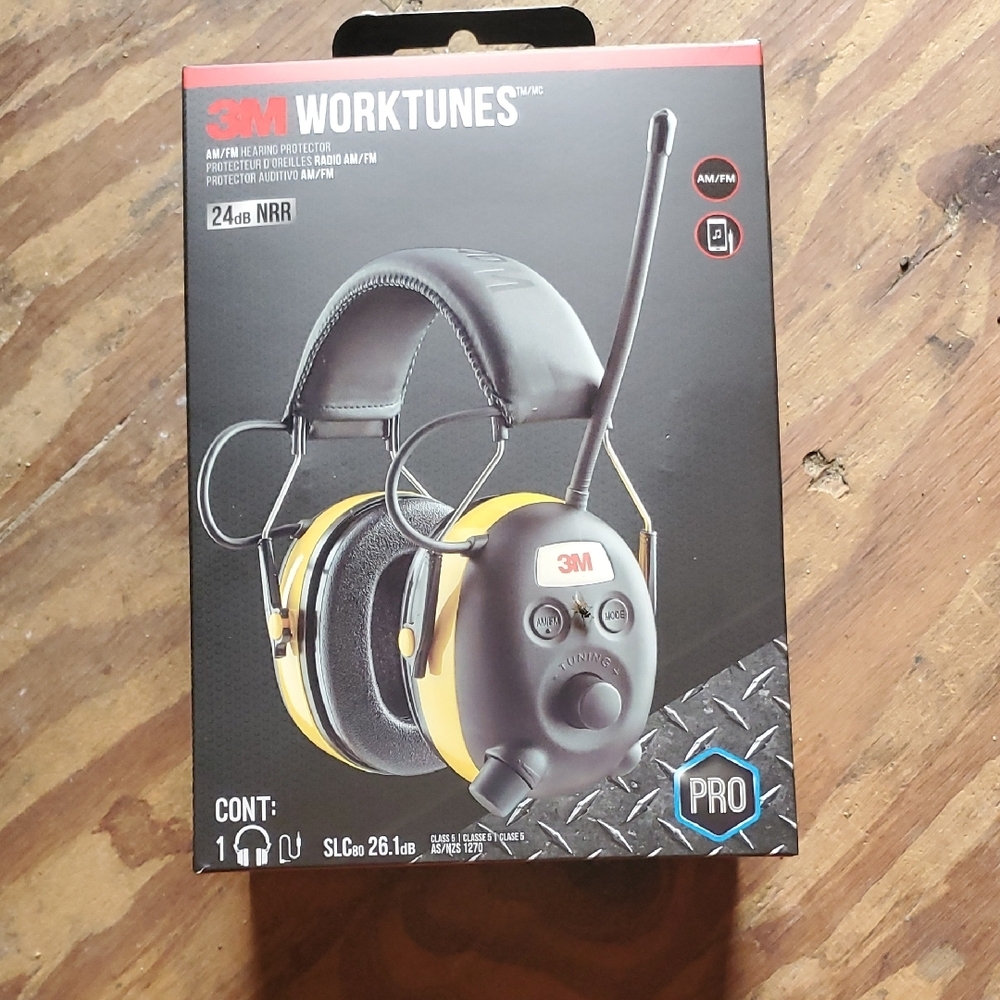3M Thinsulate WorkTunes Over-Ear Headphones - Yellow and Black
